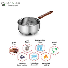 Stainless Steel Sauce Pan wih Sandwich Bottom