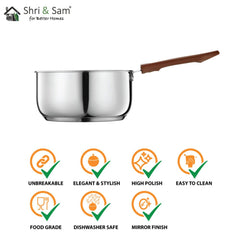 Stainless Steel Sauce Pan wih Sandwich Bottom