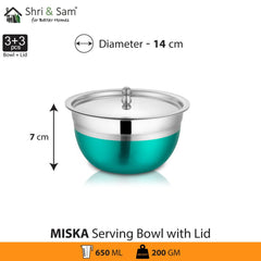 Stainless Steel Serving Bowl Set with SS Lid Miska