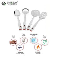 Stainless Steel Serving Tool Queen Set of 4 pcs