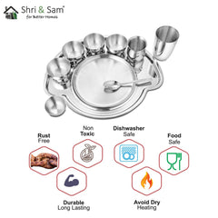Stainless Steel Small Thali Set (1 Person) Nifty