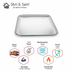Stainless Steel Square Tray Robusto