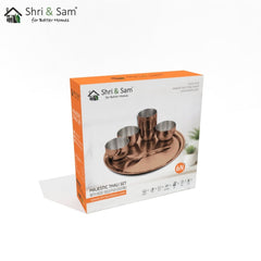Stainless Steel Thali Set with Rose Gold PVD Coating Majestic