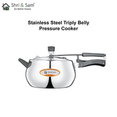 Stainless Steel Triply Bharat Belly Pressure Cooker