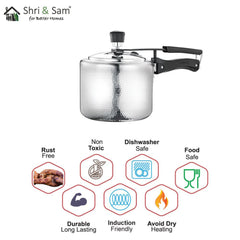 Stainless Steel Triply Bharat Hammered Pressure Cooker