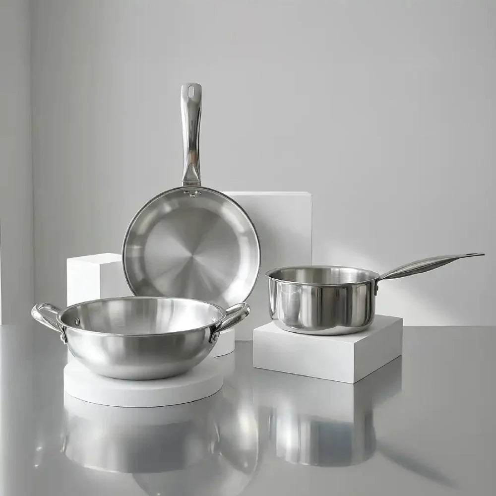 Stainless Steel Triply Bharat Mini 3 PCS Cookware Set
