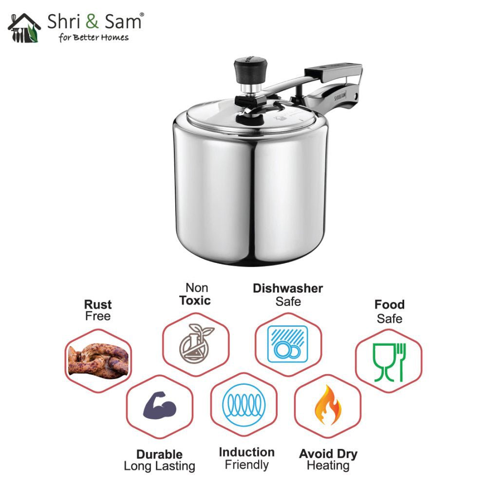 Stainless Steel Triply Bharat Pressure Cooker
