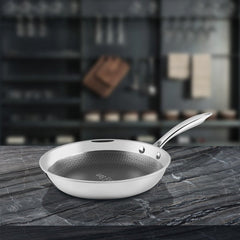 Stainless Steel Triply Non - Stick Fry Pan Linocut