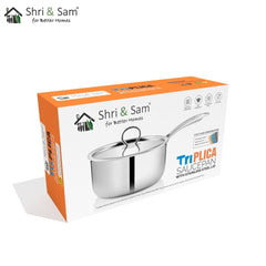 Stainless Steel Triply Sauce Pan with SS Lid Triplica