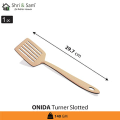 Stainless Steel Turner Slotted with Rose Gold PVD Coating Onida