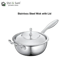 Stainless Steel WOK with Lid