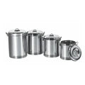 VINOD Stainless Steel Heavy Gauge Ration Dabba with Lid and Side Handle 17 Litre Highest Grade Steel, Mirror Finish & Rust Free