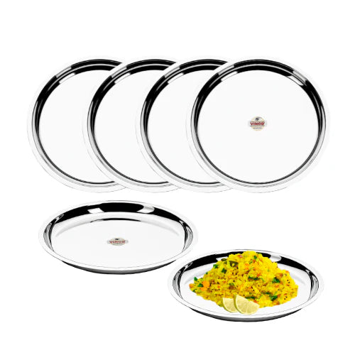 Vinod Stainless Steel New Tat, Set of 6 pieces