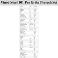 VINOD 101 Pieces Griha Pravesh Set Thoughtful Gift for Housewarming, Wedding Celebrations and other Auspicious Moments