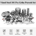 VINOD 101 Pieces Griha Pravesh Set Thoughtful Gift for Housewarming, Wedding Celebrations and other Auspicious Moments