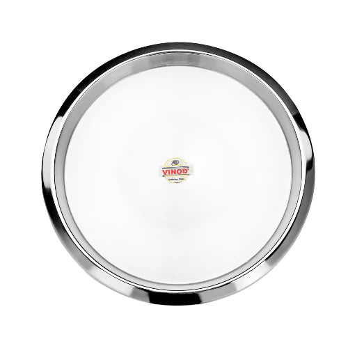 Vinod Stainless Steel Two Tone Dish / Serving Dish / Salad Plate / Snack Plate, Set of 6 pieces