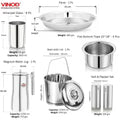 VINOD 114 Pieces Griha Pravesh Kitchen Set Ideal Gift Choice for Anniversaries, Weddings & for Giveaways to your Family