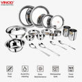 VINOD 18 Pieces Stainless Steel Dinner Set with Mirror finish, Heavy-Gauge steel, Rust-free, Durable, Dishwasher safe & ISI Certified