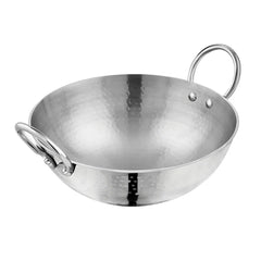 Vinod – Claro Heavy Gauge Stainless Steel Hammered Kadai, 2.5 mm