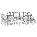 VINOD 58 Pieces Laser Stainless Steel Dinner Set, Heavy Gauge steel, Tough and Strong, Durable shine, Dishwasher safe and ISI certified