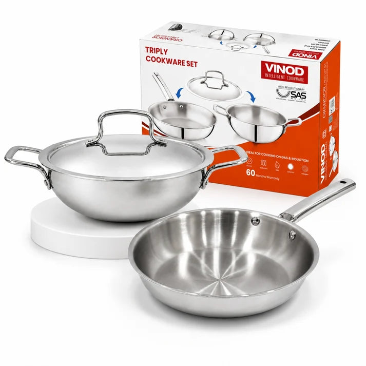 Vinod Triply (SAS Metal) Grandior Gift Sets - (Induction Friendly)