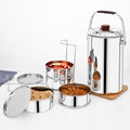 VINOD Stainless Steel Deluxe Hot Tiffin with 4 Compartments, Rust Free, Leak Proof, Insulated and Dishwasher Safe