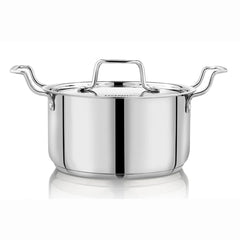 Doniv Majestic Stainless Steel Sandwich Bottom Sauce Pot With Lid  – Induction Friendly