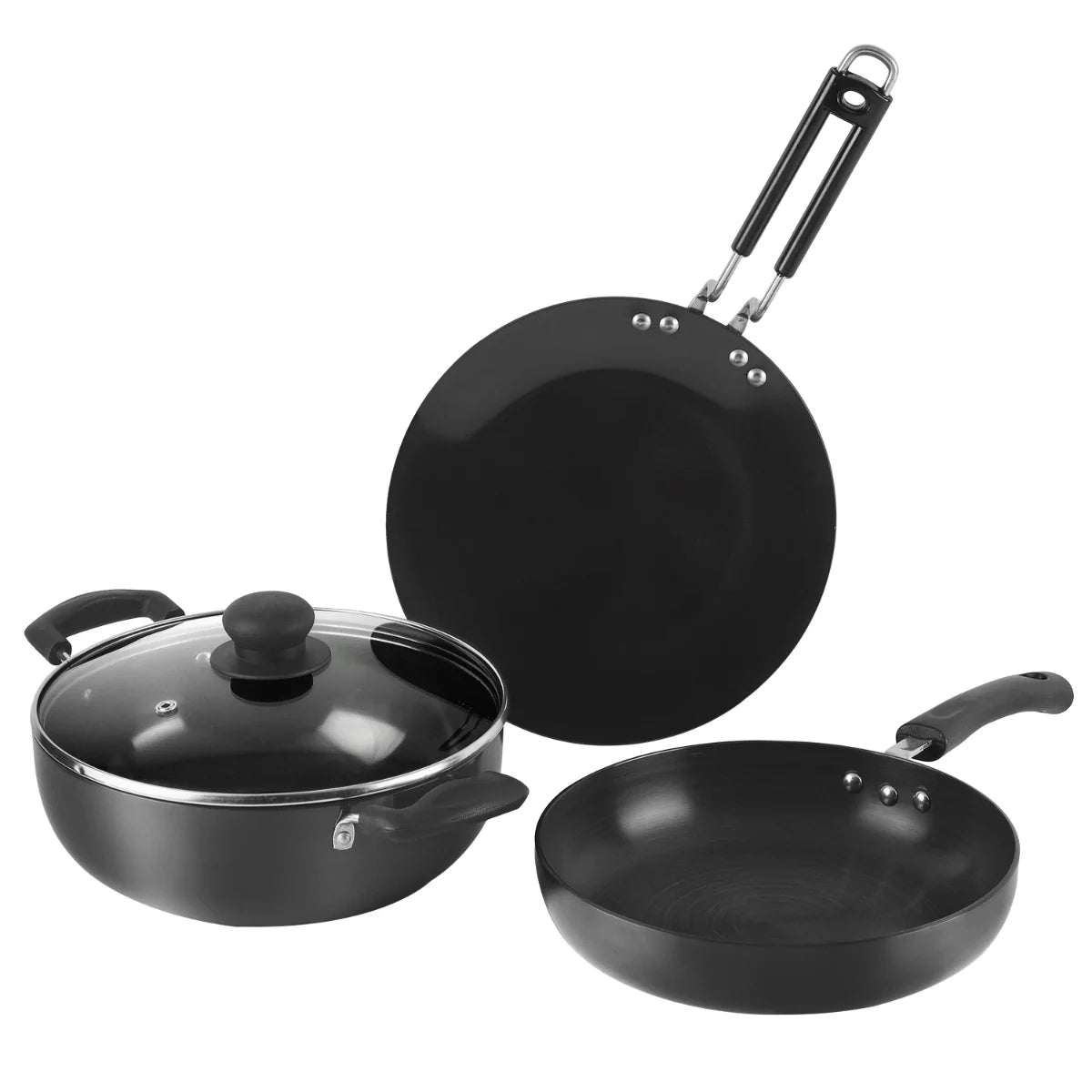 Vinod Hard Anodised Handi with Lid (Induction Friendly)