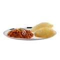 VINOD Stainless Steel Bangla Bogi Plate, Lunch Plate, Dinner Plate Set of 6 - 21 cm, High Grade Stainless Steel, Mirror Finish