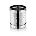 VINOD Stainless Steel Hammered Deep Dabba Set of 4 - Capacity: 3500 ml, 4500 ml, 5000 ml & 6000 ml with High Grade Steel & Airtight Lids