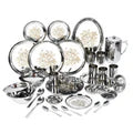 VINOD 50 Pieces Laser Stainless Steel Dinner Set, Rust-free Heavy Gauge steel, Durable, Dishwasher safe and ISI certified