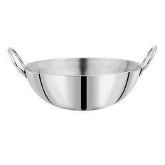 Vinod – Claro Heavy Gauge Stainless Steel Kadai (Plain), 2.5 mm