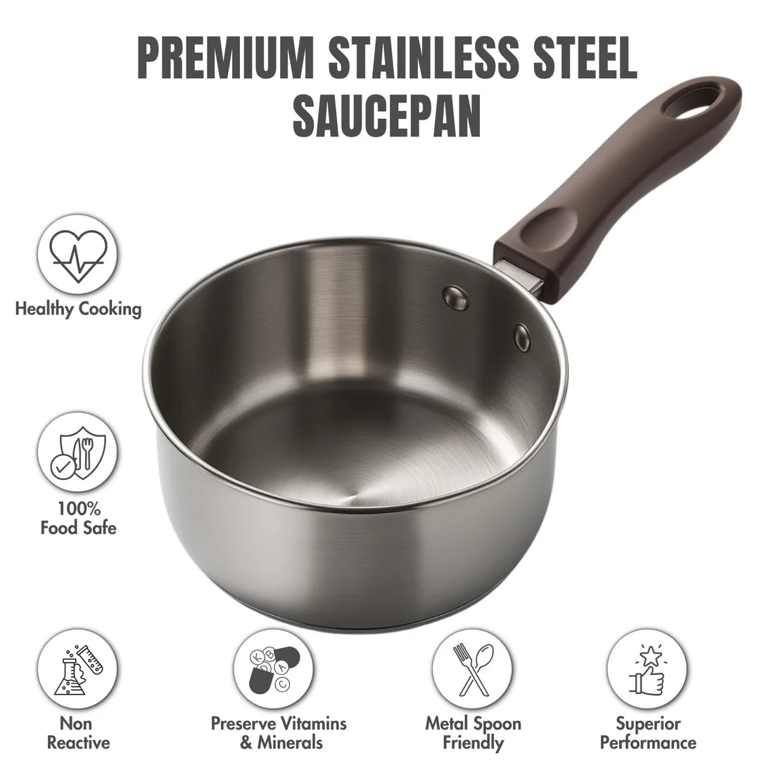 Vinod Stainless Steel Regular Saucepan