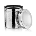VINOD Stainless Steel Hammered Deep Dabba Set of 5 - Capacity: 1000 ml, 1400 ml, 1800 ml, 2300 ml & 3000 ml with High Grade steel, Airtight Lids