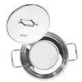 Doniv 2 Piece Majestic Sandwich Bottom Cookware Set, 1 Piece Sauce Pan with lid 14 cm & 1 Piece Kadhai with Lid 24 cm