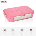 VINOD Stainless Steel Tiffin 3 Compartment Airtight Silicone-Sealed Lid, Food-Grade Steel, Secure Clips and Insulated