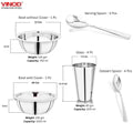 VINOD 30 Pieces Stainless Steel Dinner Set, Heavy Gauge, Mirror Finish, Food-Grade Steel, Dishwasher safe & ISI Certified