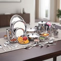 VINOD 30 Pieces Stainless Steel Dinner Set, Heavy Gauge, Mirror Finish, Food-Grade Steel, Dishwasher safe & ISI Certified