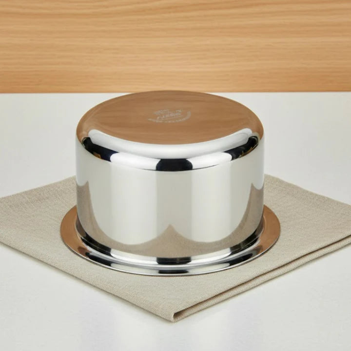 Doniv Titanium Triply Stainless Steel Tope with Cover , Induction Friendly