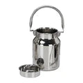 VINOD Stainless Steel Milk Can / Barni / Oil Can 5 Litre with Heavy Gauge Steel, Jointless Body, Glossy Finish, Non-Reactive Surface, Rust Free