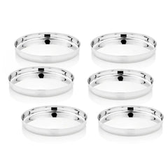 Vinod Stainless Steel Beeding Khumcha Thali Set of 2,