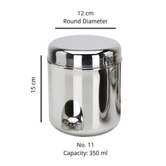 VINOD Stainless Steel Russian Deep Dabba Set of 4 - 1400 ml, High Grade Steel, Mirror Finish, Rust Free & Dishwasher Safe