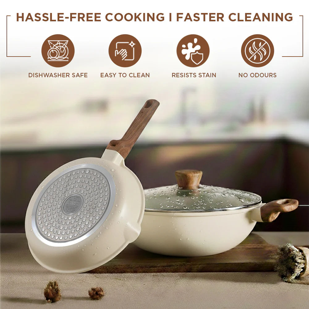Vinod Di Casa Signature Ceramic Non Stick Cookware Set - 3 pcs