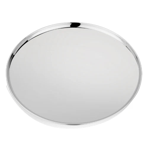 Vinod Stainless Steel Bangla Bogi Plate, Lunch & Dinner Plate, Set of 6 pieces, Diameter 29 cm