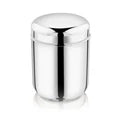 VINOD Stainless Steel Russian Deep Dabba Set of 4 - 3500ml, 4500ml, 5000ml & 6000 ml with Heavy Gauge Steel, Airtight Lids & Mirror Finish