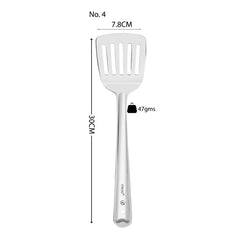 VINOD Stainless Steel Basting Slotted Turner / Cooking Plata Set of 2 - 30 cm, High Quality Stainless Steel, Rust Free, Dishwasher