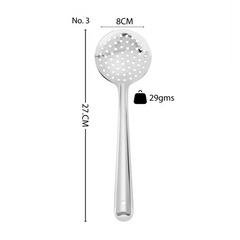 Vinod Stainless Steel Cooking Skimmer/Steel Jharni/Jhara With long Handle, Set of 2, Size 27cm