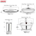 Vinod 51 Pieces Deluxe Stainless Steel Dinner Set In Two Boxes, Rust-Free Steel, Mirror Finish, Dishwasher Safe & ISI Certified