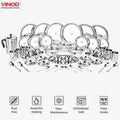 Vinod 51 Pieces Deluxe Stainless Steel Dinner Set In Two Boxes, Rust-Free Steel, Mirror Finish, Dishwasher Safe & ISI Certified