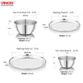 VINOD 53 Pieces Two Tone Dinner Set, Heavy Gauge, Rust-free, Tough and Strong, Durable Two Shine, Dishwasher Safe and ISI certified
